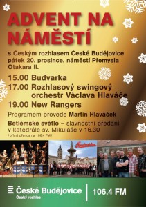 Advent s Českým rozhlasem České Budějovice - plakát